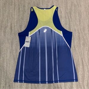 NWT Asics Men’s Lite Show Fav Singlet Blue Reflective Logo Running Men’s Sz XL